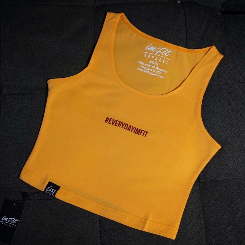 Crop top tank - Amber / Yellow
